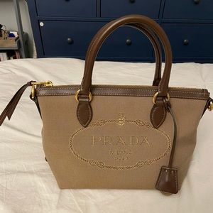 PRADA LOGO JACQUARD BAG